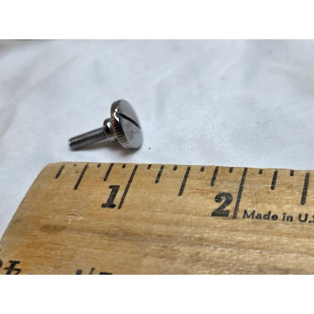 Vintage Metal Sewing Machine Presser Foot Thumb Screw Replacement Part Silver